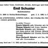 Schuster Emil 1900-1982 Todesanzeige